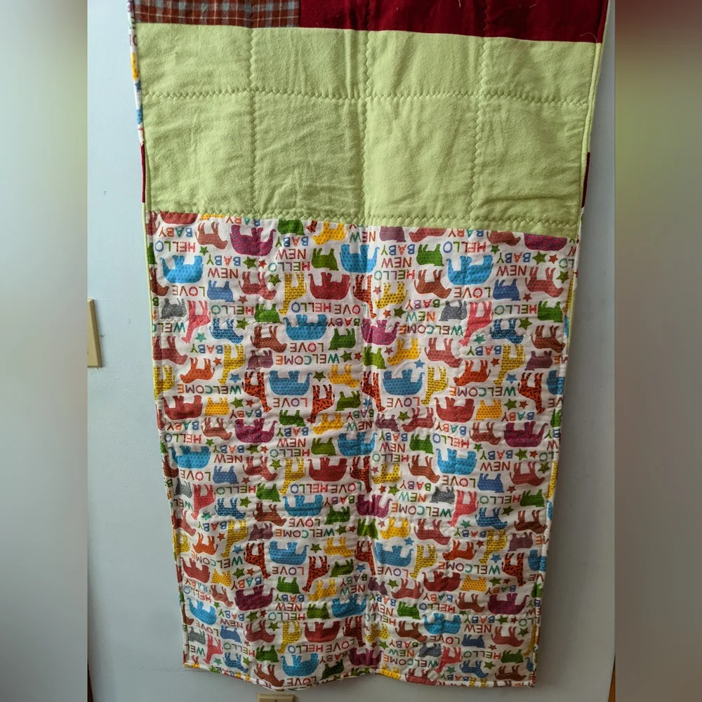 Soft Panda/Bear/Animal Flannel Baby Quilt, Bed or Tummy Time